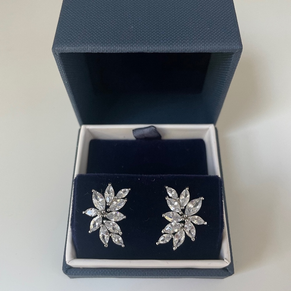 Bridal Stud Earrings - Mariell Cubic Zirconia Crystal